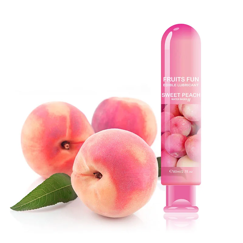 80ML Peach Flavor Water-Based Anal Lubricant Male Female Lubrication Adult Sex products Warm Lubricant Vagina Anal sex Body Oil