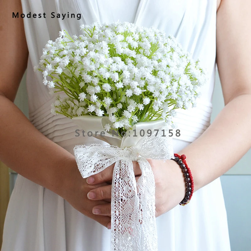 gypsophila bridesmaids bouquet