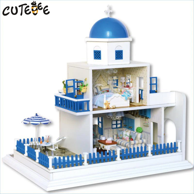 

CUTEBEE Doll House Miniature DIY Dollhouse With Furnitures Wooden House Toys For Children Birthday Gift A-026