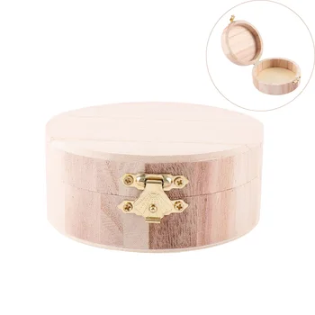 

Delicate Jewelry Box Wooden Round Ring Earring Necklace Storange Box Organizer Boutique Gift Case Jewelry Packaging Display