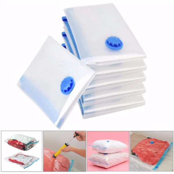 5 قطعة السفر أكياس تخزين بالتفريغ الفضاء توفير السفر حزمة الملابس حقيبة مع مضخة Hogard OC09