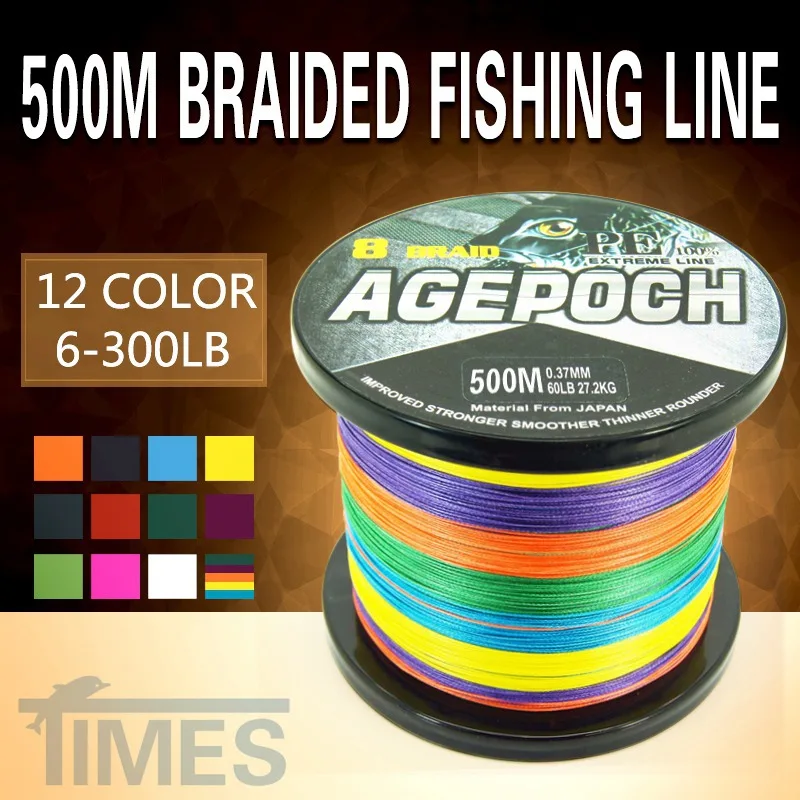

High Quality 500M 8 STRAND Fishing Line Ocean Rock Fishing Floating Line Super Stronger Braided Fishing Lines