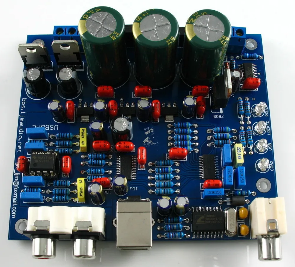 

DIY KIT CS8416+CS4398 DAC board USB coaxial DAC 192K 24BIT Board AC15V-0-AC15V