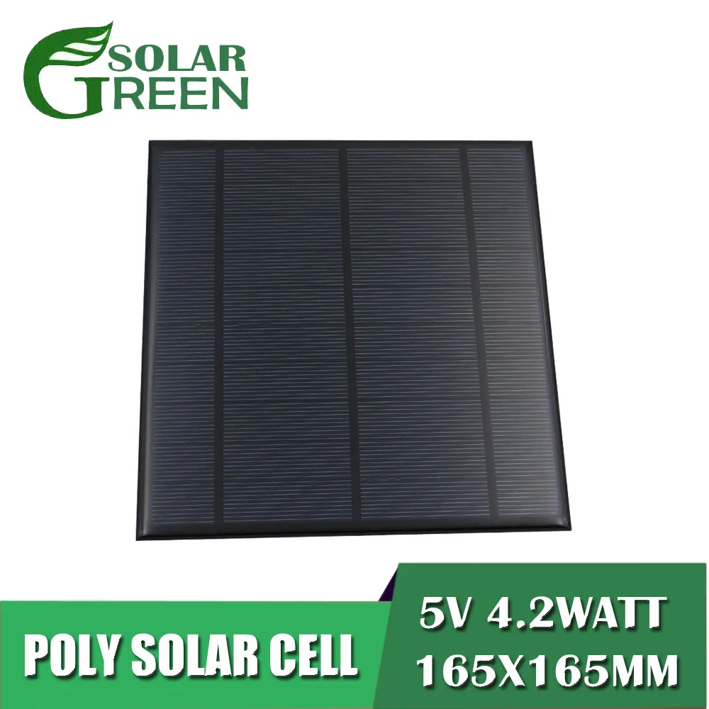 

5V 840mA 4.2Watt 4.5W Solar Panel Standard Epoxy Polycrystalline Silicon DIY Battery Power Charge Module Mini Solar Cell toy