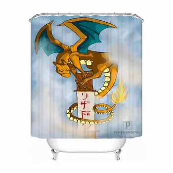 

Custom Home Decor Pokemon Cute Squirtle Charmande Shower Bath Curtain Mildewproof Waterproof Polyester Various Sizes#0421-21-16