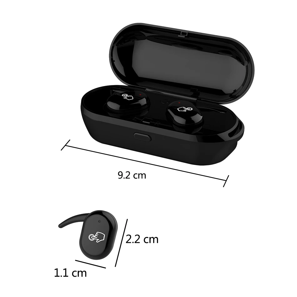 NiUB5 TWS Bluetooth наушники настоящие Беспроводные сенсорные с зарядным устройством