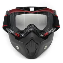 New Detachable Motocross Oculos Gafas Motorcycle Goggles Glasses Mask Visor Ski Snowboard for Open Face Motorcycle Half Helmet