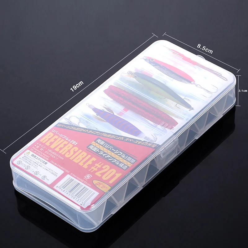 

New Fly Fishing Tackle Box Storage Tool 14 Compartments Double Sided Spinner Plastic Useful Fish Lures Hard Cases