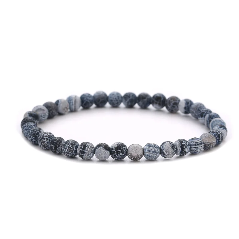 

2019 Trendy 6mm Natural Stone Bracelet Men Charm Lava Rock Beads Braslet For Male Yoga Meditation Jewelry Armband Heren Pulseras
