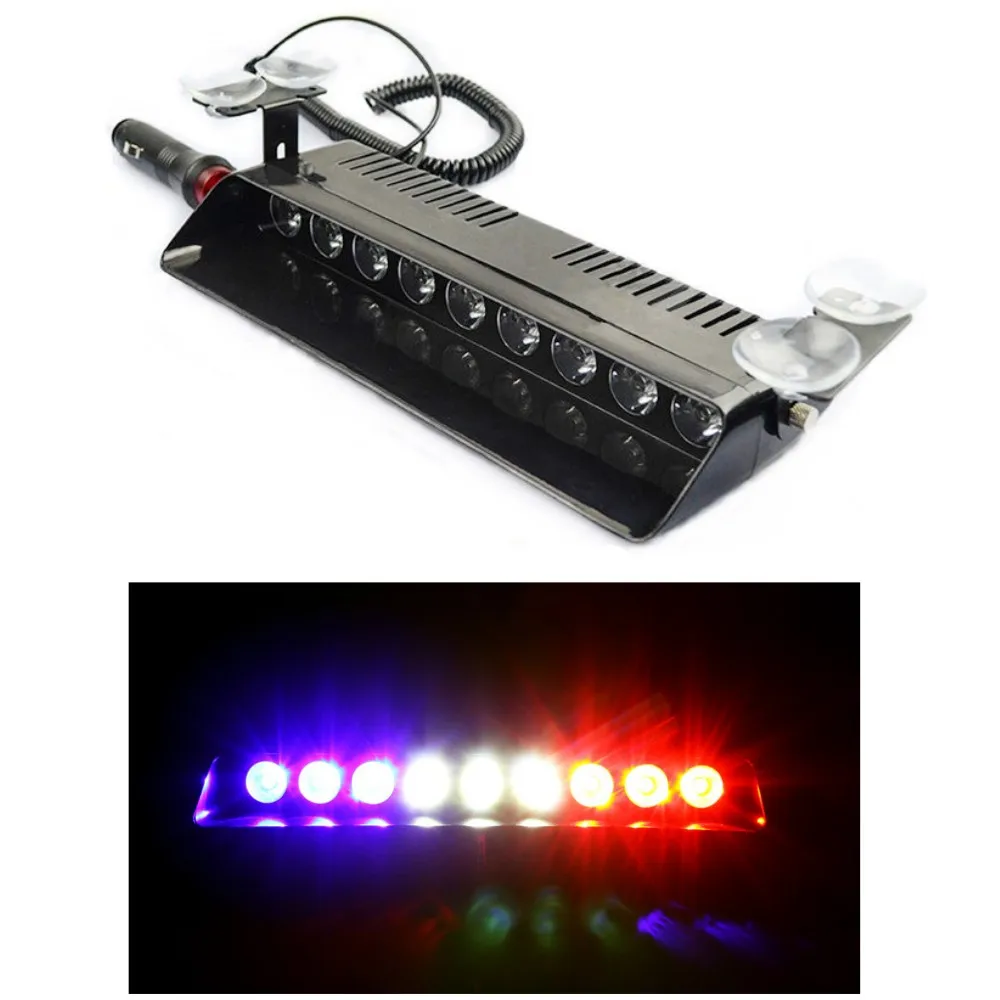 Led warning beacon light 12v 27w Car dash strobe flasher Viper lamp