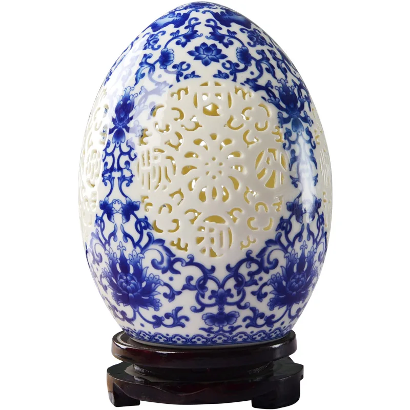Фарфоровая ваза Jingdezhen декоративные украшения сине белая предметы интерьера