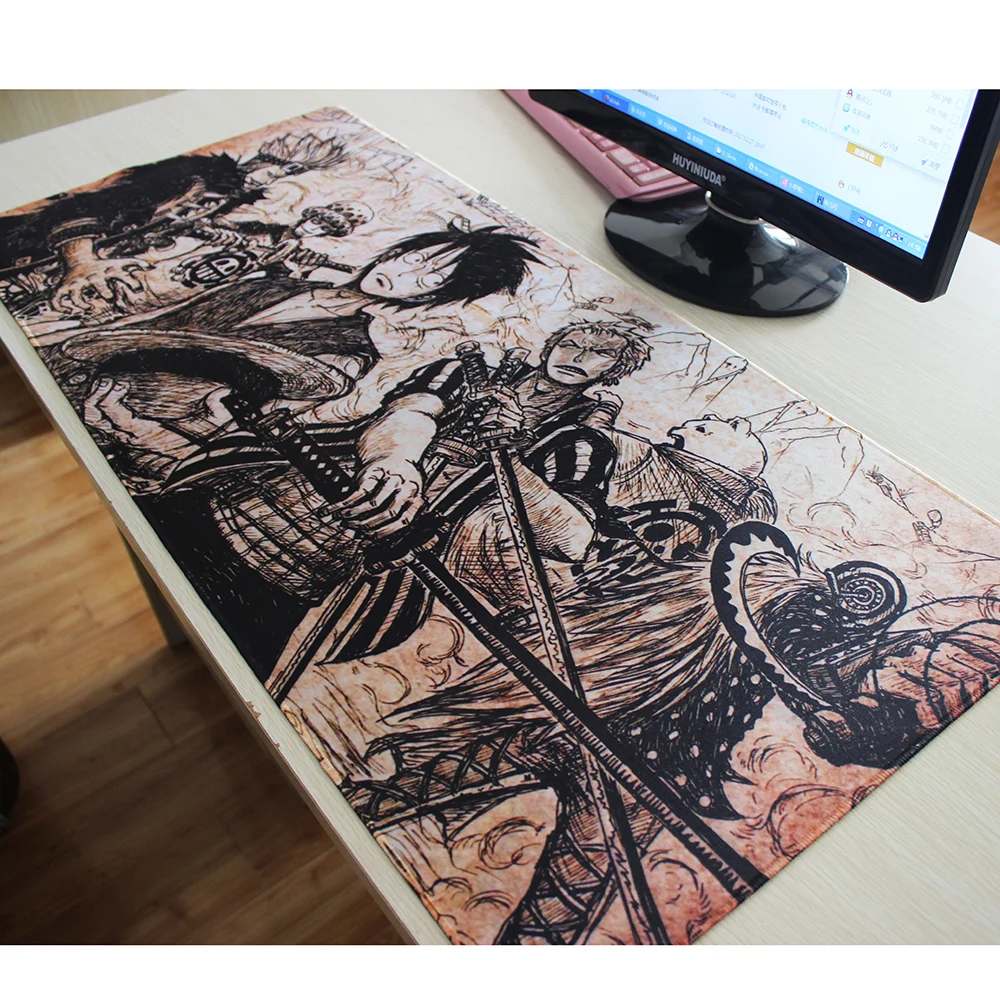 Beste Pbpad Grande 90*40 Cm Een Stuk Muismat Gaming Gamer Muis Mat Grote Cartoon Anime Rubber Toetsenbord Tafel bureau Pc Muismatten