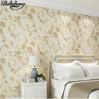 

beibehang Nonwovens Bedroom Wallpaper Warm Living Room American Pastoral Wallpaper Stereo Floral Retro papel de parede