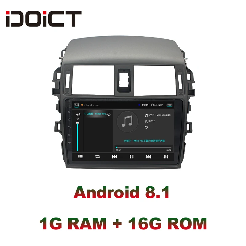 Perfect IDOICT Android 8.1 Car DVD Player GPS Navigation Multimedia For Toyota Corolla Radio 2008-2013 car stereo Bluetooth 2 Perfect IDOICT Android 8.1 Car DVD Player GPS Navigation Multimedia For Toyota Corolla Radio 2008-2013 car stereo Bluetooth 2