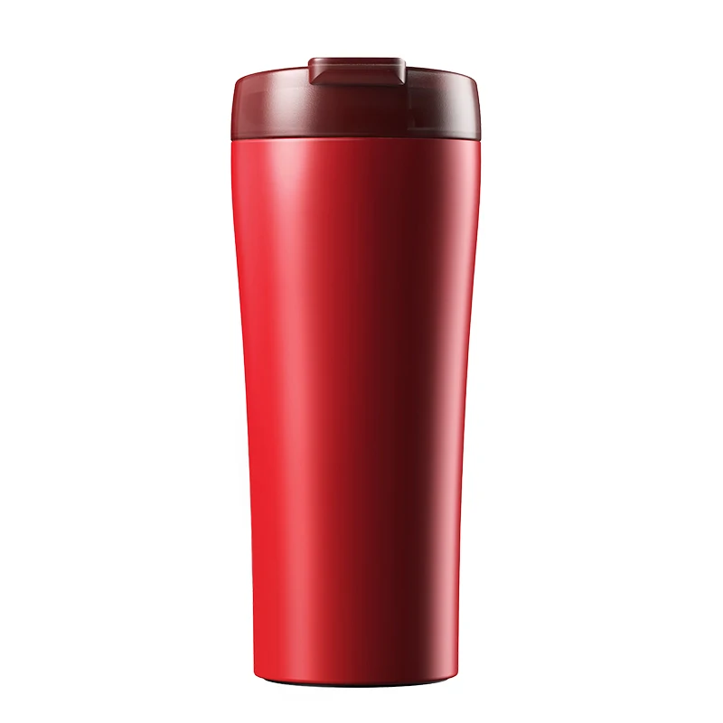 Кофейные кружки, молочные термоизолированные термокружки из нержавеющей стали, чашка для пива, термос, вакуумная колба, Термокружка для воды, термосы - Цвет: Red