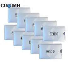 10 Pcs Rfid Card Sleeve Anti Degaussing Bank Card Holder Nfc Anti Theft Brush Identification Card  Anti Magnetic Card Sleeve