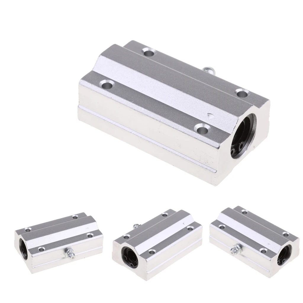 

4 Pcs SCS10LUU Linear Motion Ball Bearings Long-Linear Slide Block Bushing For 10mm Linear Shaft Guide Rail