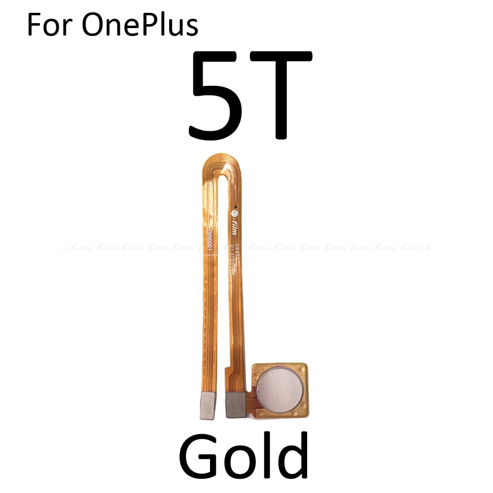 Меню назад Главная Кнопка Распознавание отпечатков пальцев датчик FPC Гибкий плоский ленточный кабель для OnePlus 2 3 3t 5/5 T Запчасти для авто - Цвет: For OnePlus 5T Gold