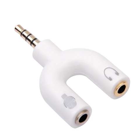 Type 3.5mm Jack Plug Headset Audio AUX Mic Converter Adapter 1 Male to 2 Female Audio U Splitter Cable For Earphone Laptop