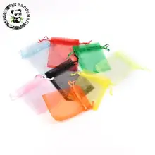 Смешанные цвета органзы сумки ювелирные изделия сумочки для упаковки подарков и мешков упаковочные сумки около 8 см х 10 см