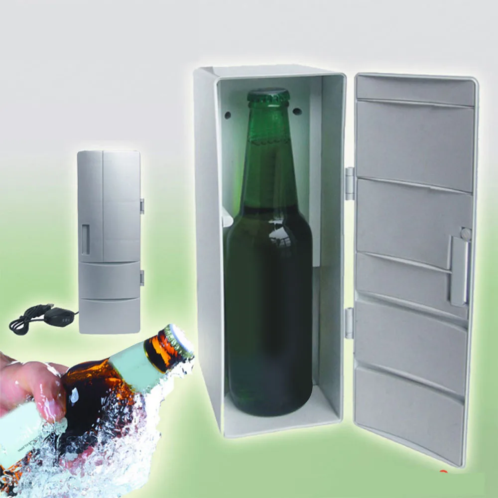  Car DC12V Universal Hot&Cold Dual USB Mini Fridge Mini USB Refrigerator Office Home Small Refrigera