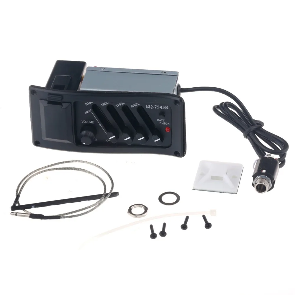 Musiclily Acoustic Guitar 4 Band Preamp Amplifier Equalizer EQ 7545R