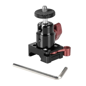 

CAMVATE QR NATO Clamp + Mini Ball Head 1/4"-20 Screw Mount (Red Knob) C2162