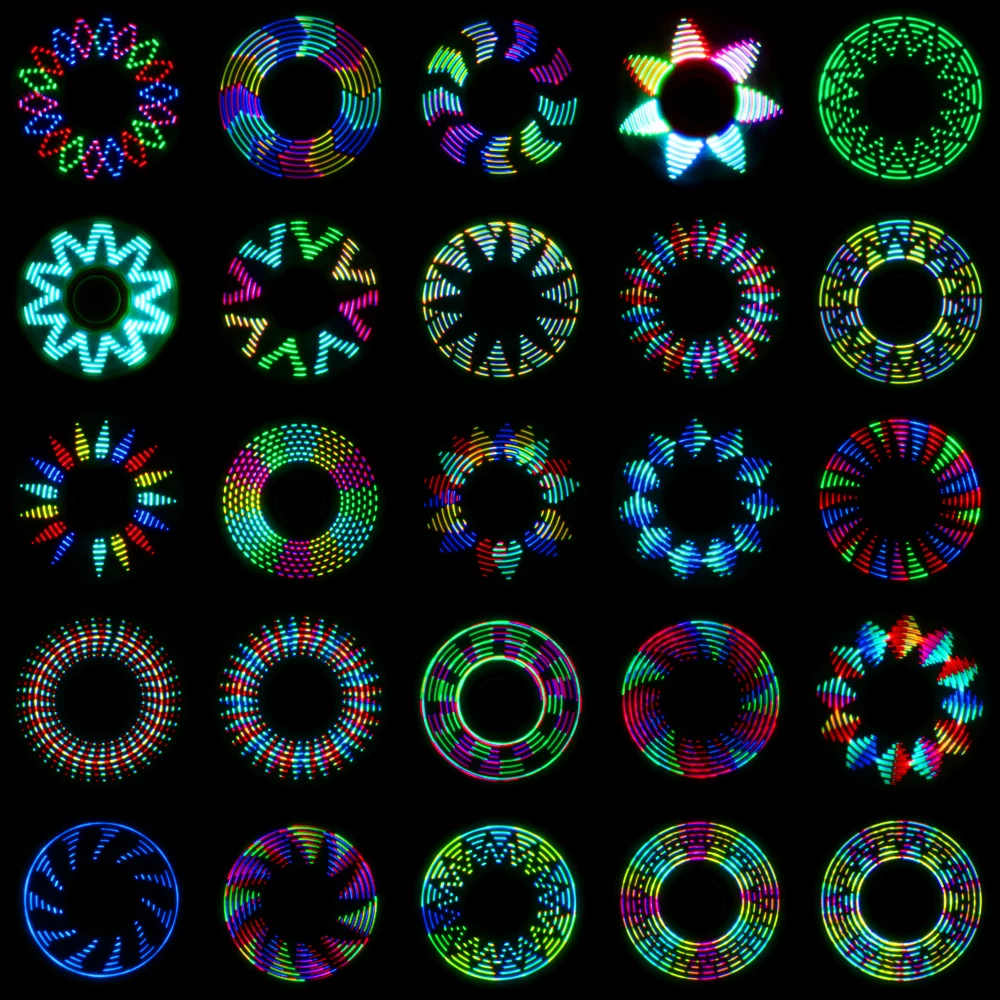 Colorful Fidget Spinner Alloy Rainbow LED Change Gyroscope Hand Spinner For Finger Autism ADHD Adult Childen