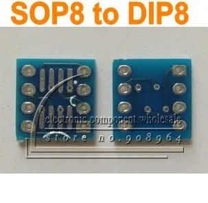 

RHECCOW 10pcs SOP8 to DIP8 pitch to dip pcb adapter plate convertor board