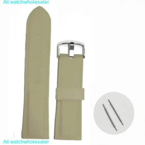 24mm Best Grey Color Silicone Jelly Rubber Unisex Watch Band Straps WB1054Y24JB