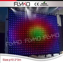 2*3 м P100mm светодиодный видеозанавес, мягкий, гибкий, складной