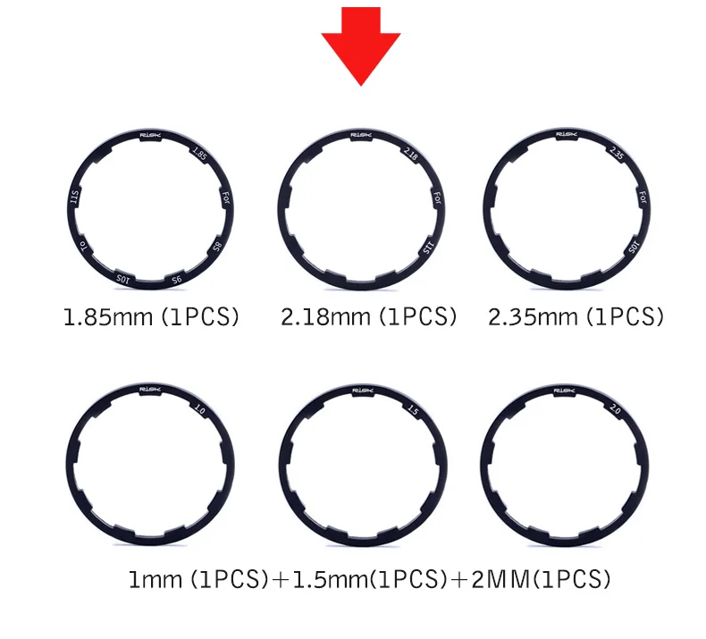Прокат концентратор Распорки MTB Нижний шайба кронштейна Кассетный Маховик прокладка алюминиевые сплавной дорожный велосипед шайба 1/1. 5/2/1,85 мм 10 S 11 S