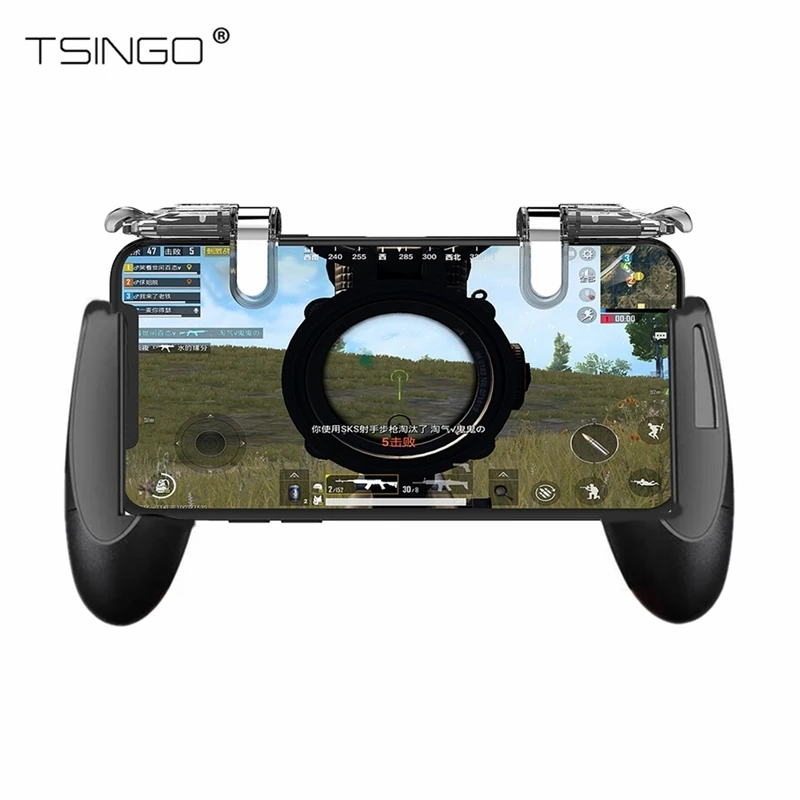 

TSINGO For PUBG Mobile Game Controller L1R1 Gamepad Shooter Trigger Fire Button Aim Key Joystick For iPhone Android Phone Game