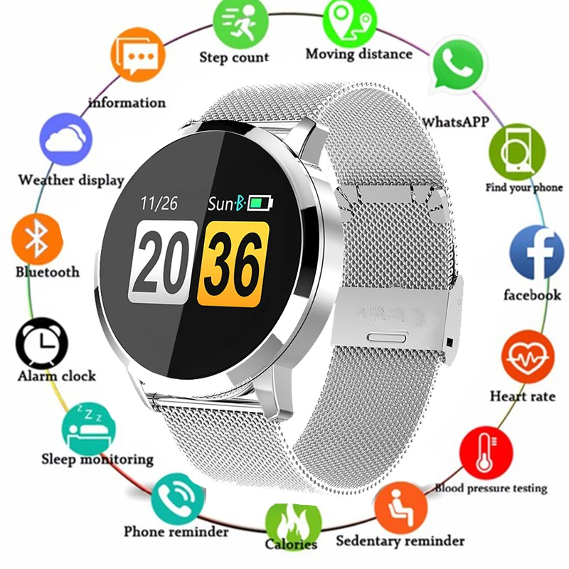 

Phone watch Smart Watch OLED Color Screen Smartwatch women Fashion Fitness Tracker Heart Rate monitor reloj inteligente hombre