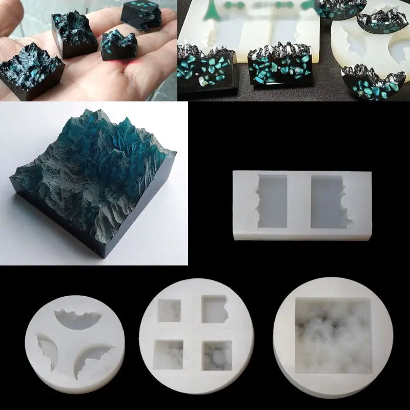 

Silicone Mold Resin DIY Snow Mountain Mold Micro Landscape Epoxy Resin Molds