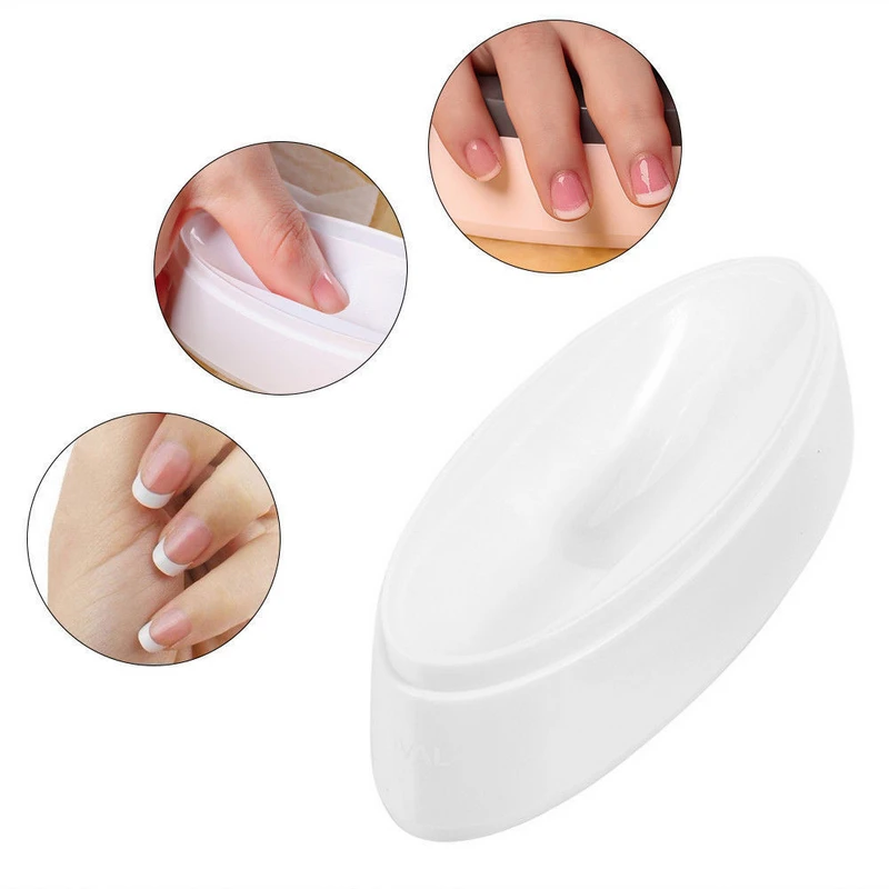 1pc Nail Dipping Powder Tray PVC White Nail Dipping Powder French Tray Manicure Mold Nail Dip Container