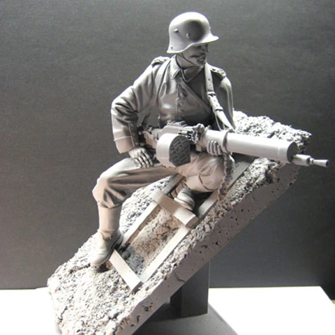 1/16 Scale 120mm Unpainted Resin Figure WWII German infantry regiment ...