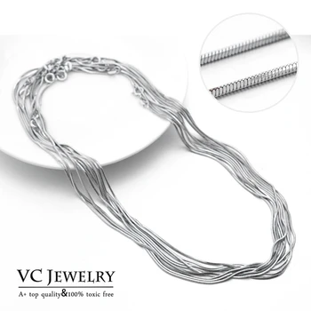 

Wholesale 10pcs/lot Vocheng Interchangeable Silver Chains for Jewelry findings and Components Necklace VC-008*10 Free Shipping