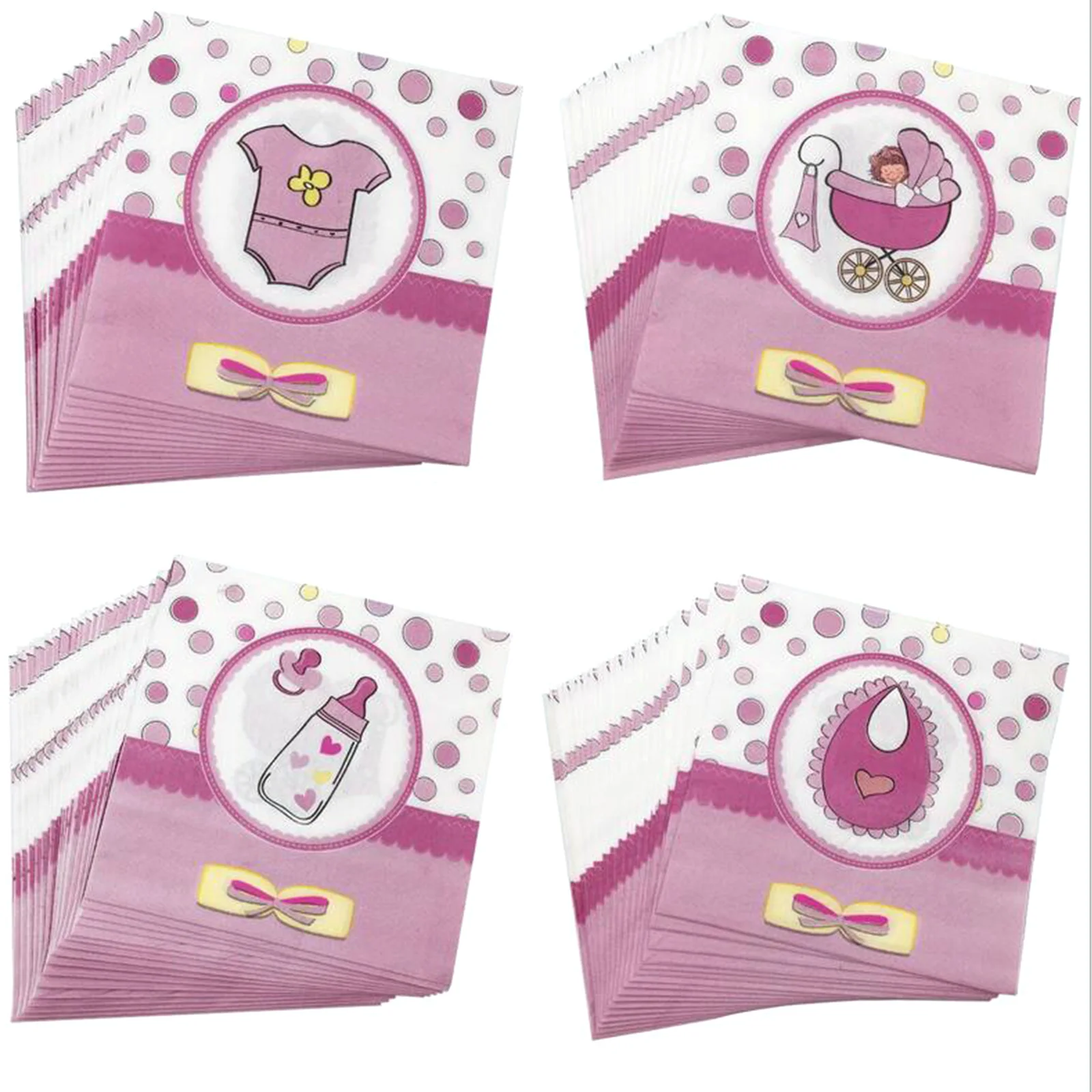 Unisex Disposable Plates Cups Napkins Knifes Fork Tableware Set Boy or Girl Gender Reveal Theme Party Birthday Baby Shower Decor