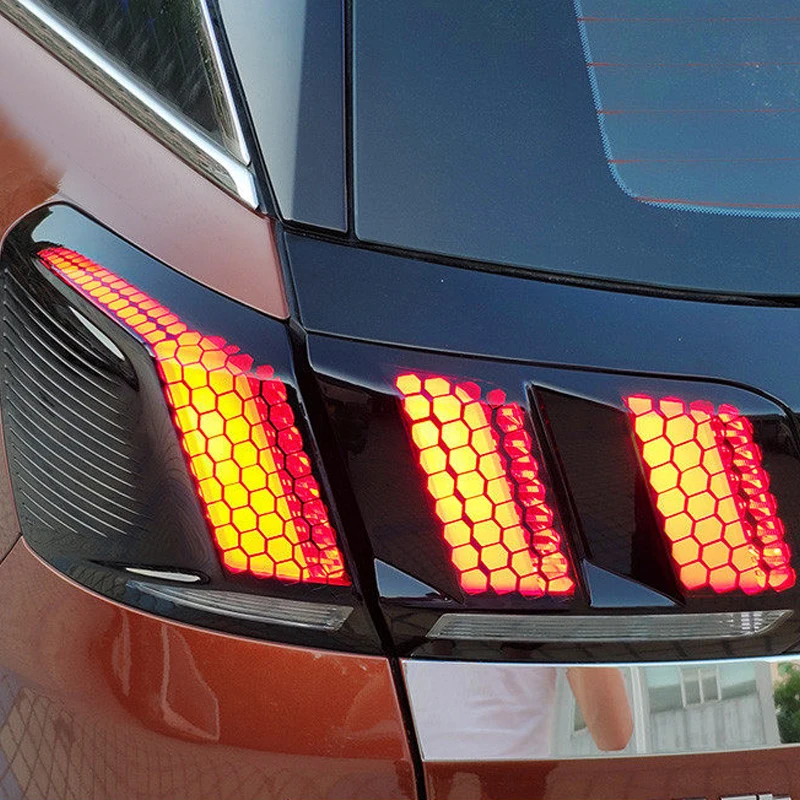 Для Peugeot 3008 GT 2016 2017 2018/ 5008 2018 пластиковые сотообразные структуры Стиль задний