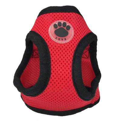 Недорогая симпатичная Регулируемая мягкая нейлоновая сетка с надписью «LOVE» для маленьких собак, уличная сетчатая спортивная куртка для питомцев, одежда для кошек - Цвет: Красный