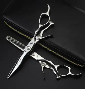 

6.0inchs Scissors Set by Includes teeth thinning shears for thinning out pet's fur and blending Great Grooming SETS