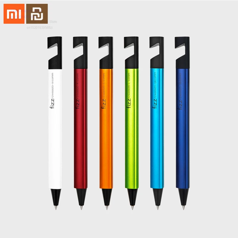 Оригинальная гелевая ручка xiaomi Mijia с держателем черный стержень 0 5 мм 6 цветов для