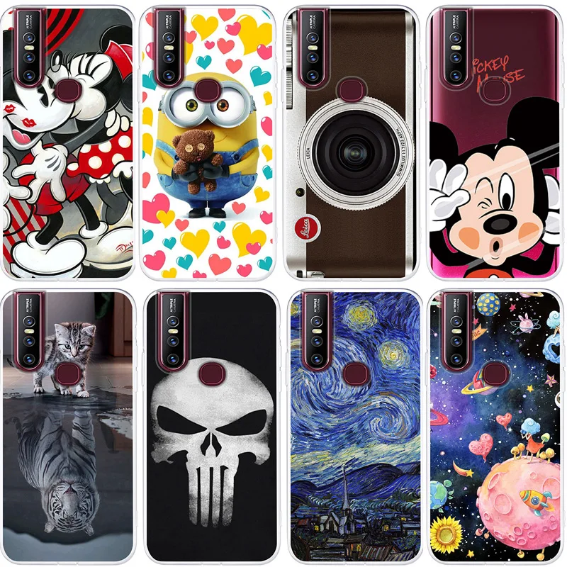 Vivo v15 Pro Mobile Shell Soft Silicone Cartoon Print Backshell Coque for v15Pro |