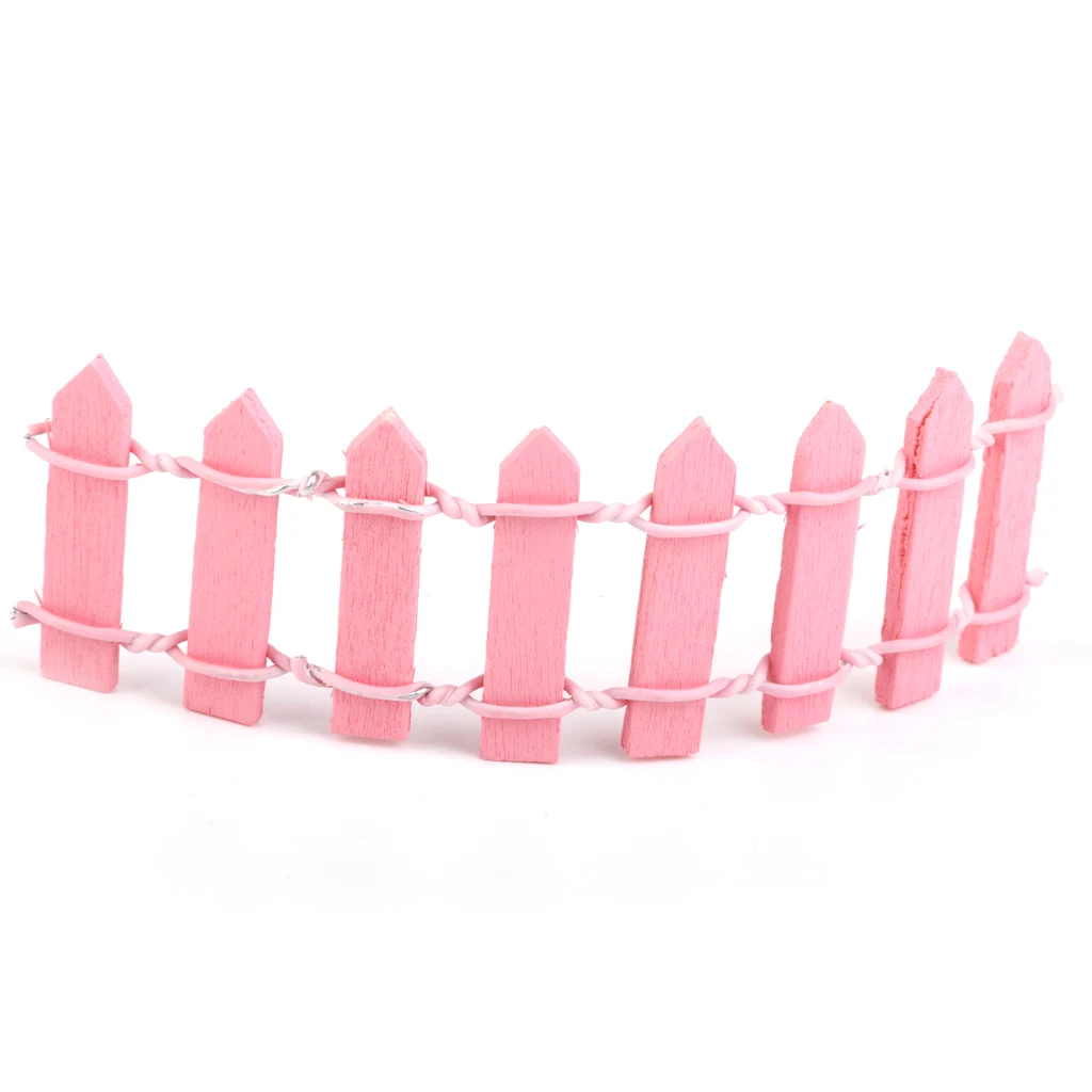 Mini Doll House Garden Picket Fence Micro Landscape Bonsai Terrarium Ornament  perfect for any miniature garden landscape DIY 