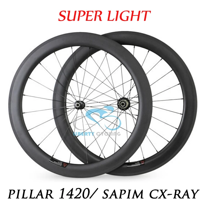 

1219g LIGHTEST T700&T800 700c 60mm x 23mm Carbon Road Tubular Bicycle Wheels Bike Wheelset