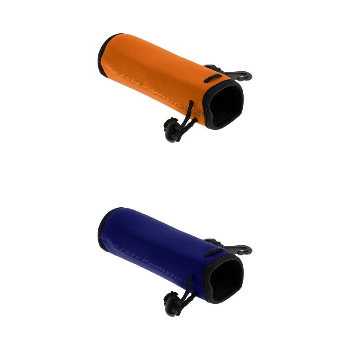 2pcs Neoprene Insulated Water Drink Bottle Cooler Carrier Cover Orange+Navy, Lightweight and Handy to Use