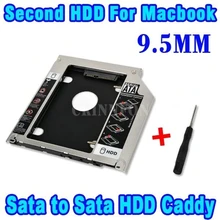 50 шт. Универсальный 9,5 мм второго HDD Caddy 2nd SATA 3,0 жесткий диск 2," SSD корпус для Apple macbook Pro воздуха и т. д. CD DVD Встроенная память