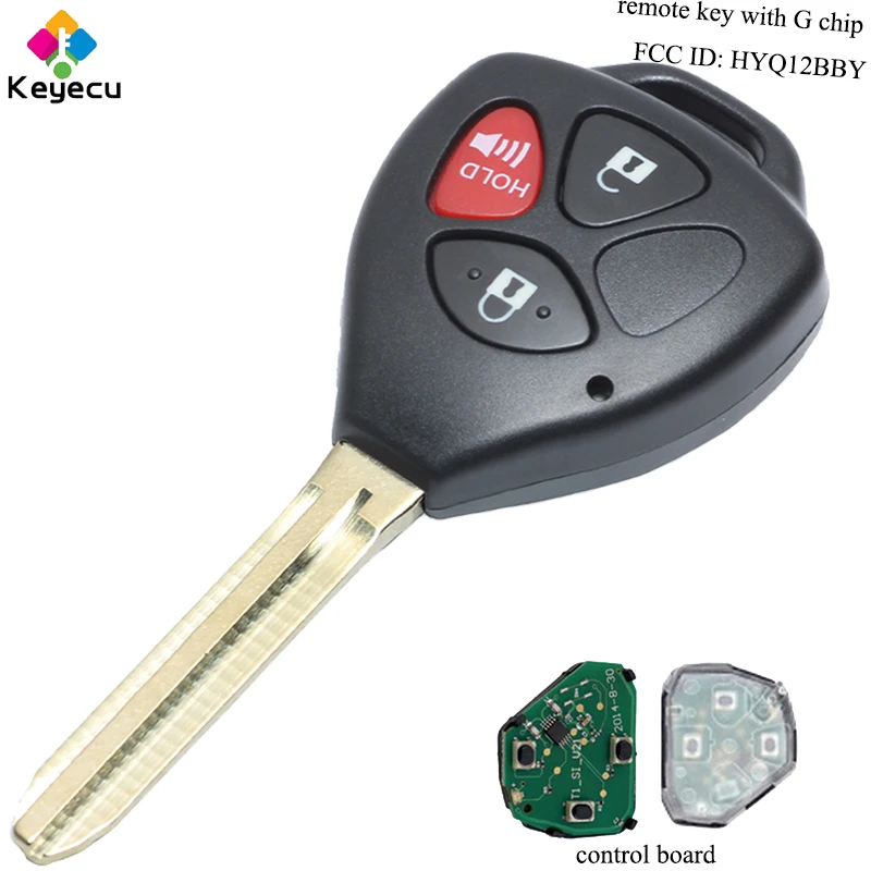 KEYECU Replacement Remote Car Key 3 Buttons & 314.3MHz Frequency & G