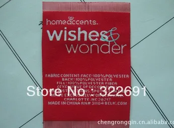 

2013 Free Shipping label brand,woven brand label,side fold woven label